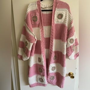 Pol Long chenille Cardigan sweater. New without tags .
